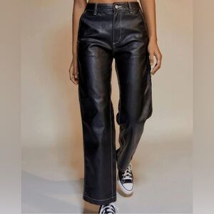 Urban Outfitters BDG Leila Faux Leather Carpenter Pants